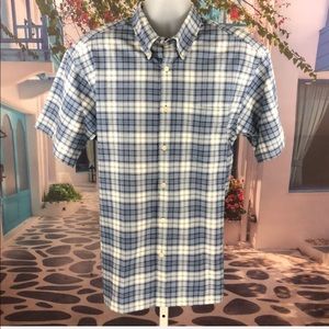 ✨Gap Blue Plaid Short Sleeve Button Down